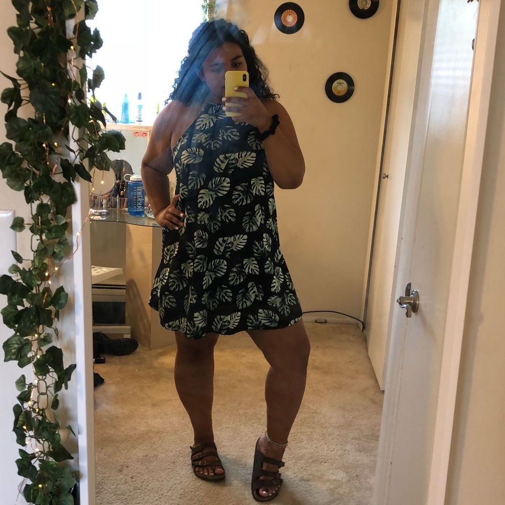 FOREVER 21 + LEAFY HIGH NECK DRESS